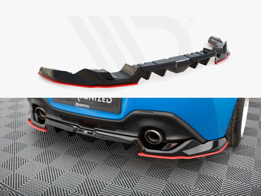 Maxton Design Central Rear Splitter (Vertical Bars) V.2 Toyota Gr86 Mk1 1