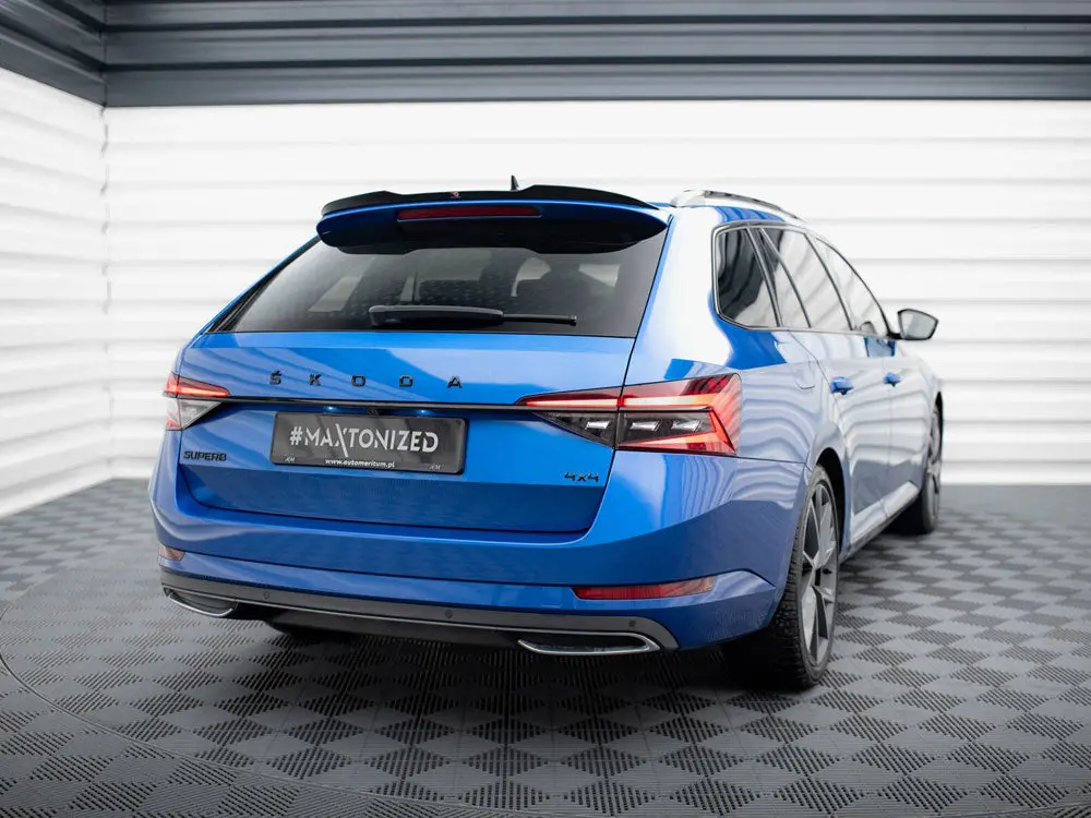 Maxton Design Spoiler Cap Skoda Superb Sportline Estate Mk3 Facelift 2