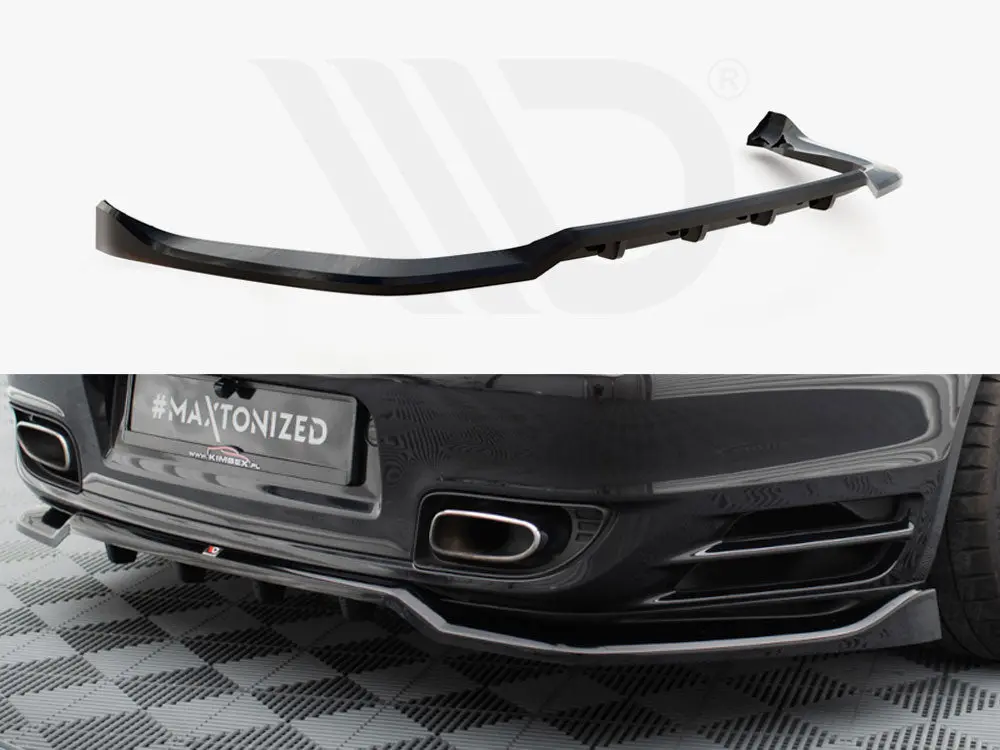 Maxton Design Central Rear Splitter (Vertical Bars) Porsche 911 Turbo 997 1