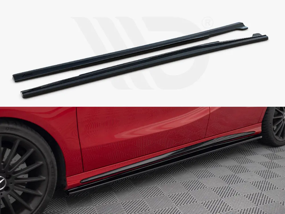 Maxton Design Side Skirts Diffusers Mercedes A W176 / Cla 117 Amg / Cla 117 Amg-Line Facelift 1