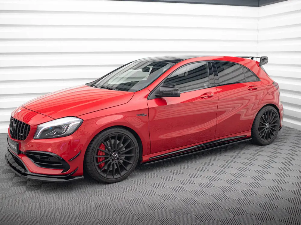 Maxton Design Side Skirts Diffusers Mercedes A W176 / Cla 117 Amg / Cla 117 Amg-Line Facelift 2