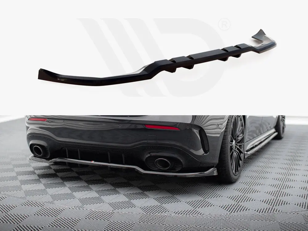 Maxton Design Central Rear Splitter (Vertical Bars) Mercedes-Amg A35 Hatchback W177 1
