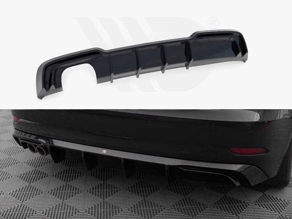 Maxton Design Rear Valance Audi A3 Sportback 8V Facelift (Version With Double Exhaust Tip) 1