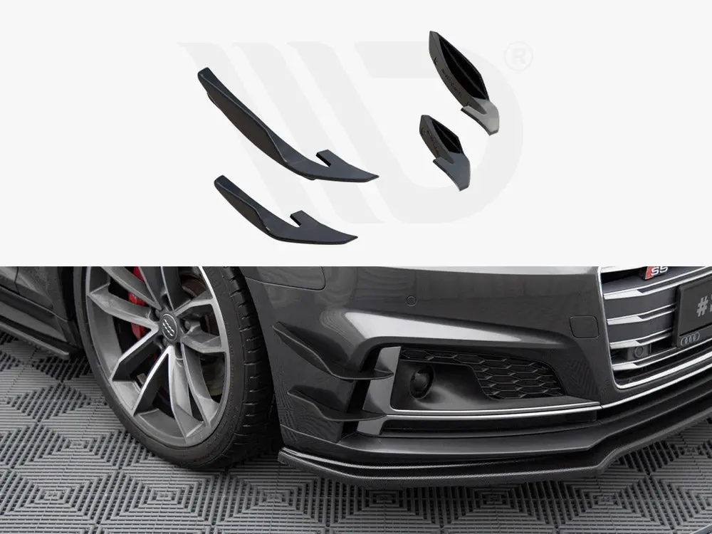 Maxton Design Front Bumper Wings (Canards) Audi S5 / A5 S-Line Coupe / Sportback F5 1