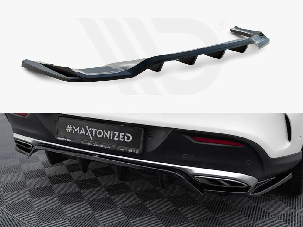 Maxton Design Central Rear Splitter (Vertical Bars) Mercedes-Benz Gle Coupe Amg-Line C292 1