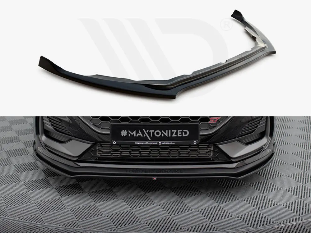 Maxton Design Front Splitter V.1 Ford Fiesta St / St-Line Mk8 Facelift 1
