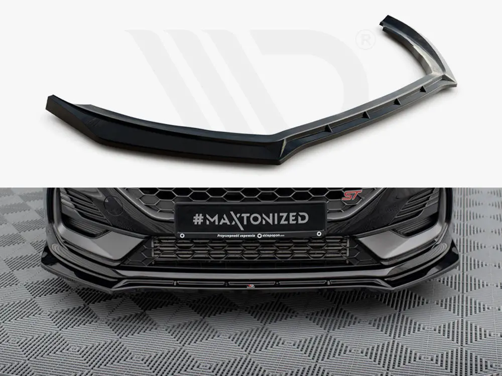 Maxton Design Front Splitter V.4 Ford Fiesta St / St-Line Mk8 Facelift 1