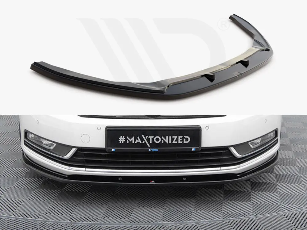Maxton Design Front Splitter V.1 Vw Passat B7 R-Line 1
