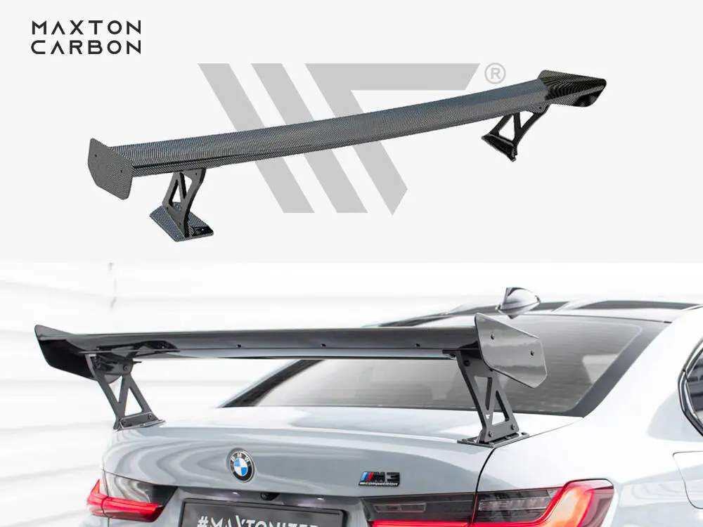 Maxton Design Carbon Spoiler With External Brackets Uprights Bmw M3 G80 1