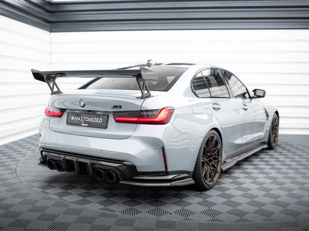 Maxton Design Carbon Spoiler With External Brackets Uprights Bmw M3 G80 2