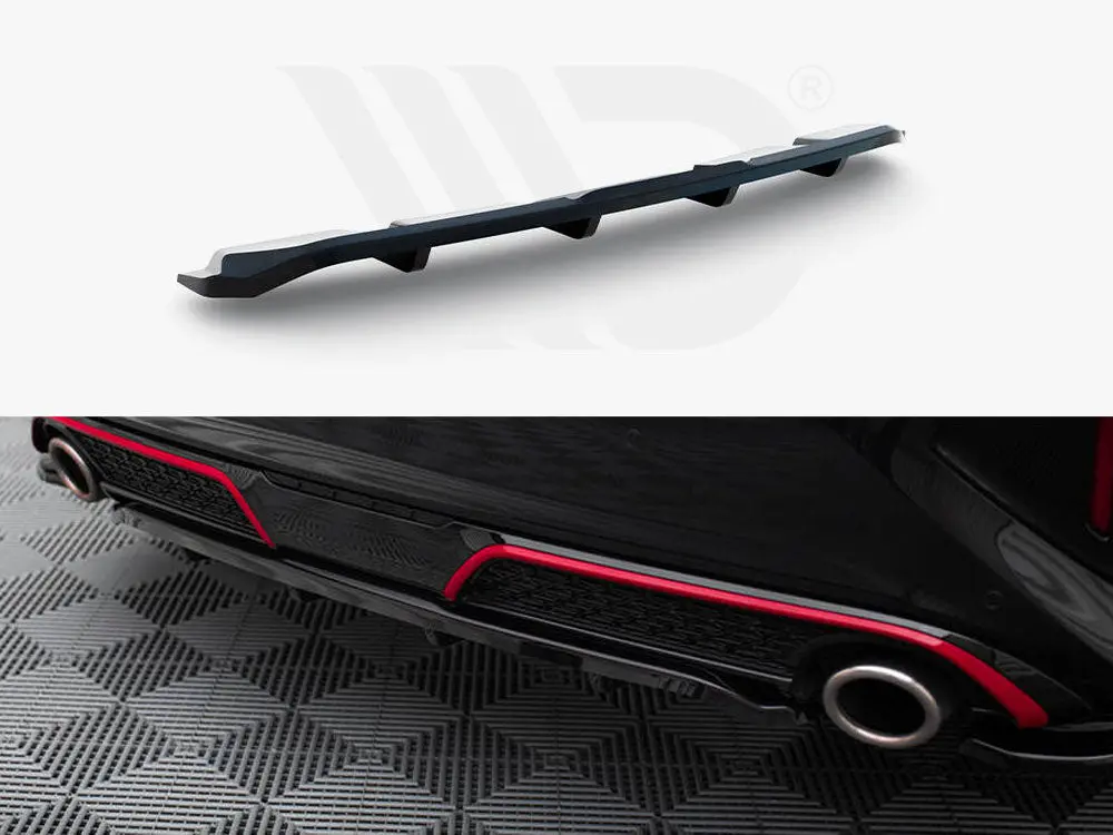 Maxton Design Central Rear Splitter (Vertical Bars) Kia Ceed Gt Mk3 Facelift 1