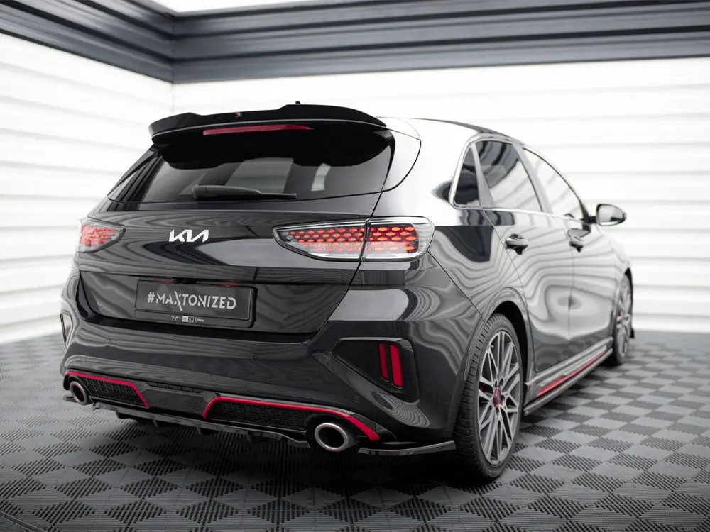 Maxton Design Central Rear Splitter (Vertical Bars) Kia Ceed Gt Mk3 Facelift 2
