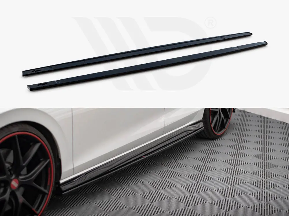 Maxton Design Side Skirts Diffusers Vw Golf Gti / Gti Clubsport / R-Line Mk8 1