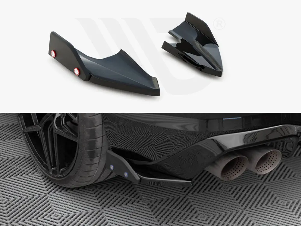 Maxton Design Rear Side Splitters V.5 + Flaps Volkswagen Golf R Mk8 1