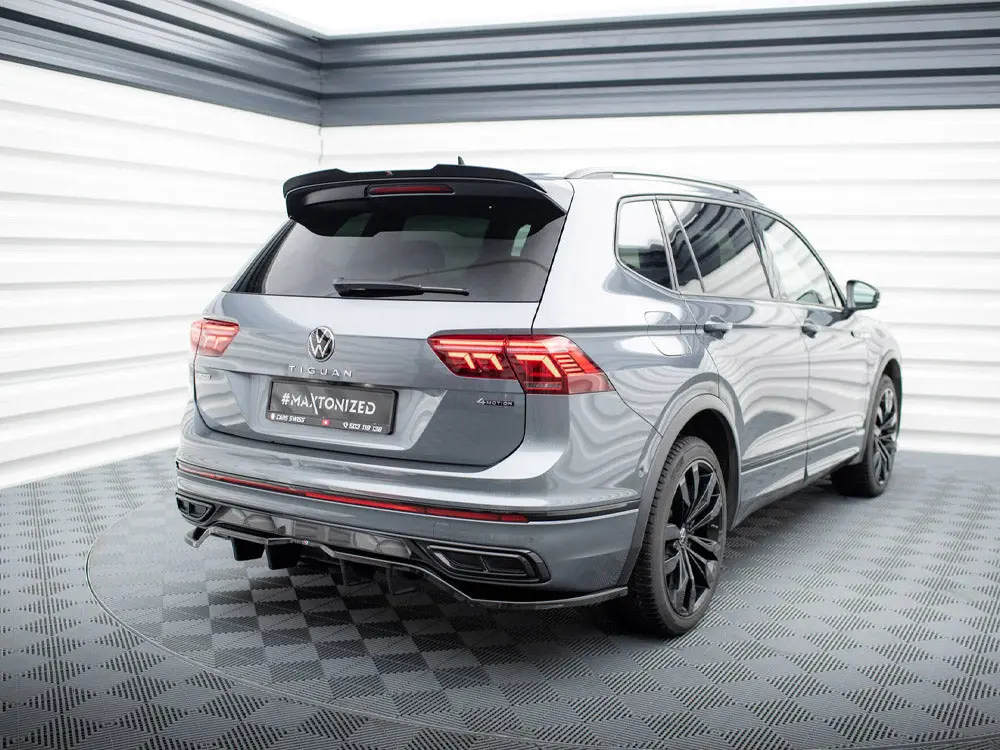 Maxton Design Central Rear Splitter (Vertical Bars) Volkswagen Tiguan Allspace R-Line Mk2 Facelift 2