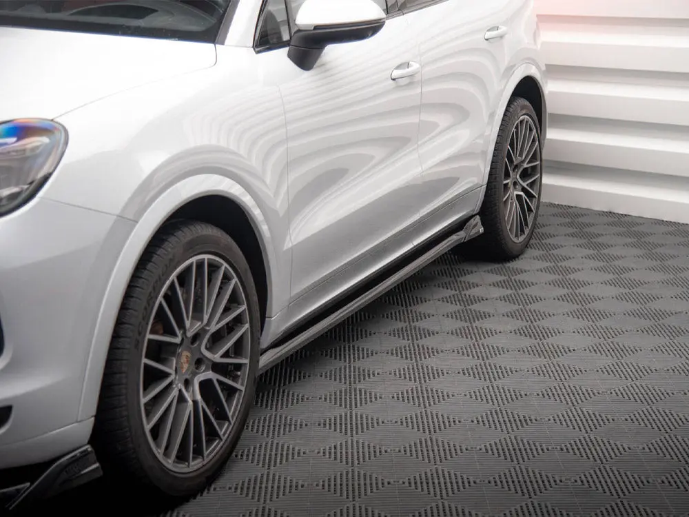 Maxton Design Side Skirt Diffusers V.2 Porsche Cayenne Sport Design / Turbo Suv / Coupe Mk3 / Mk3 Facelift 2