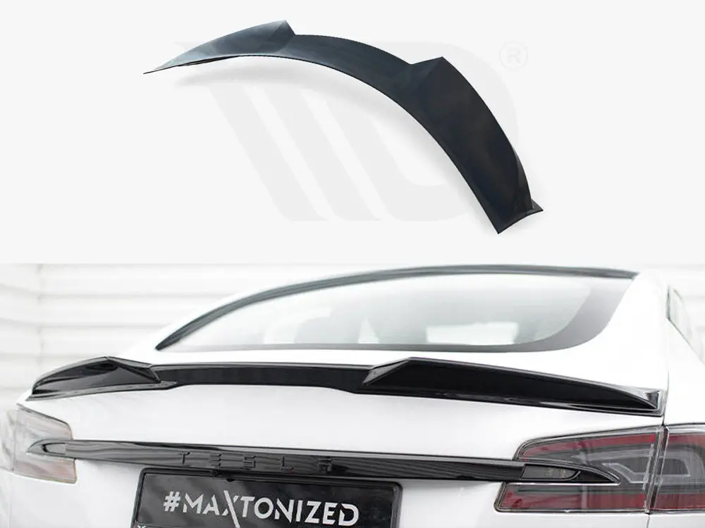 Maxton Design Spoiler Cap 3D Tesla Model S Plaid Mk1 Facelift 1