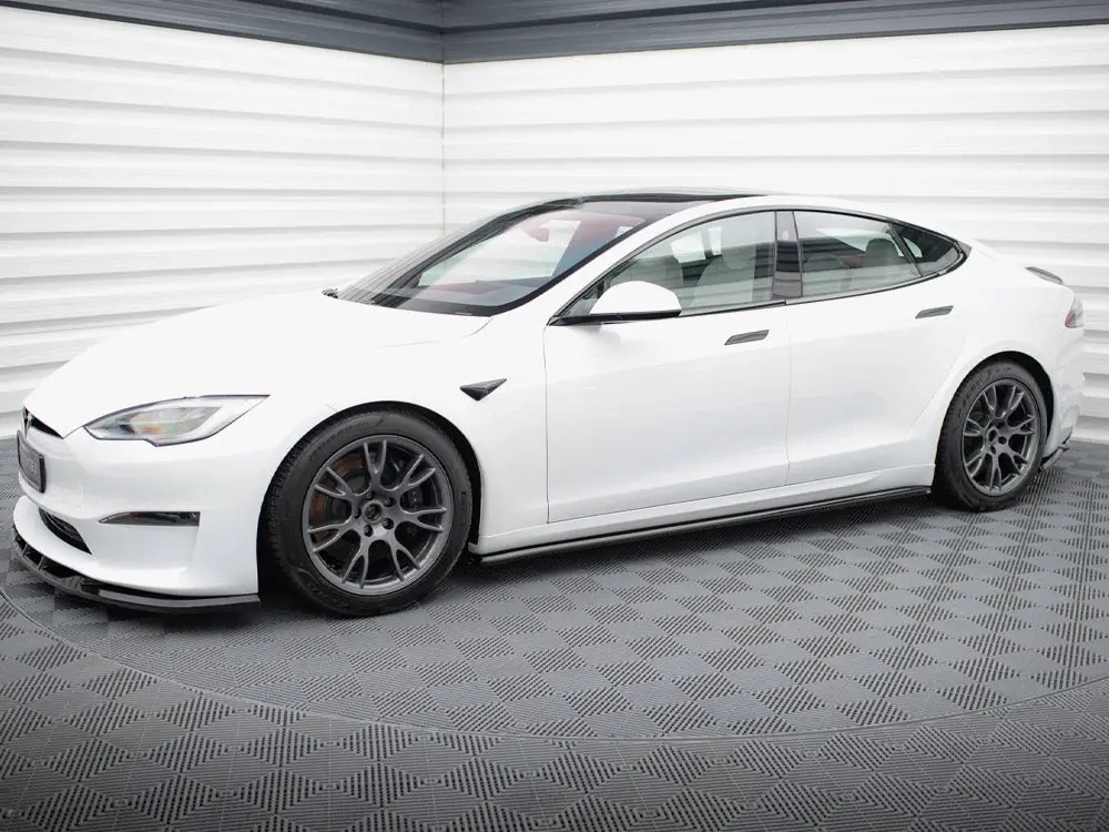 Maxton Design Side Skirts Diffusers V.2 Tesla Model S Plaid Mk1 Facelift 2