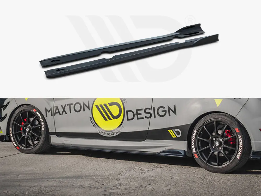 Maxton Design Side Skirts Diffusers V.3 Ford Fiesta St / St-Line Mk7 1