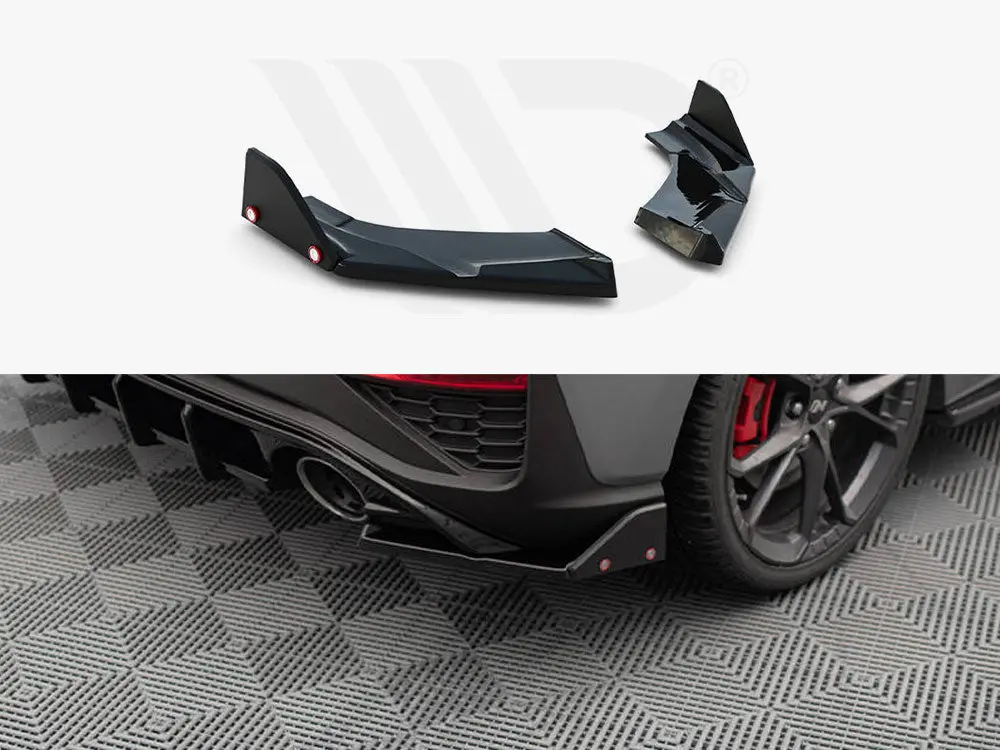 Maxton Design Rear Side Splitters V.4 + Flaps Hyundai I30 N Hatchback Mk3 Facelift 1