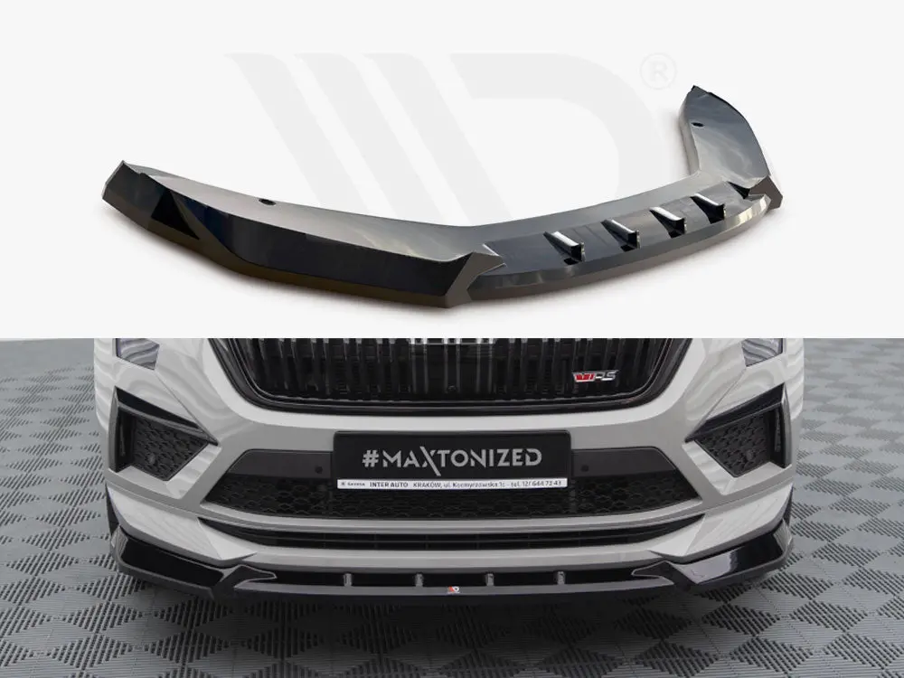 Maxton Design Front Splitter V.1 Skoda Kodiaq Rs Mk1 Facelift 1
