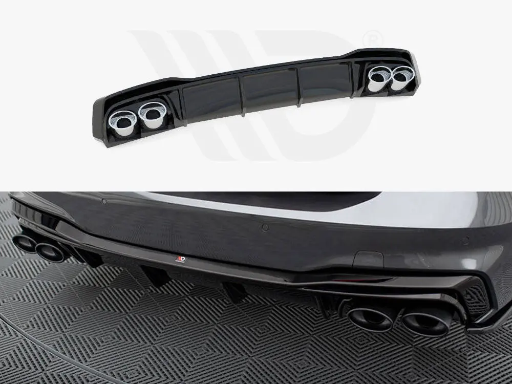 Maxton Design Rear Valance + Exhaust Ends Imitation Audi A7 S-Line C8 / S7 C8 / C8 Facelift / S7 Facelift 1