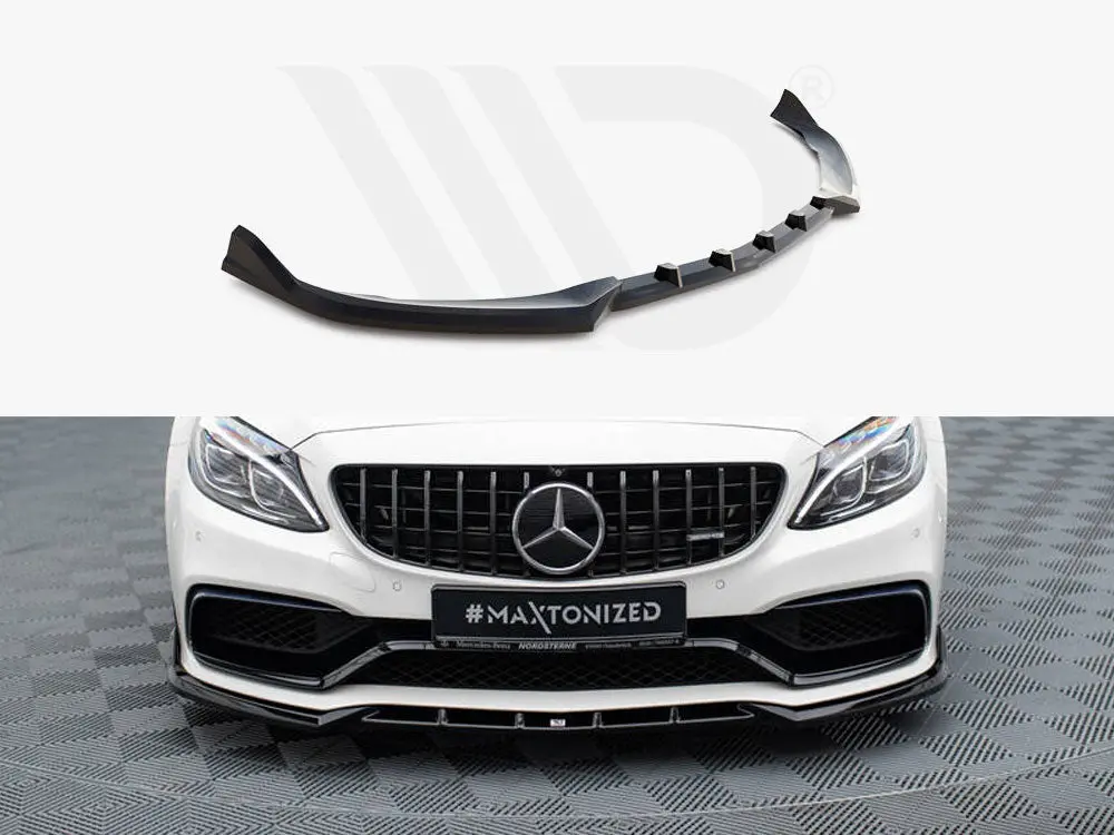 Maxton Design Front Splitter V.2 Mercedes-Amg C63 Sedan / Estate W205 / S205 1