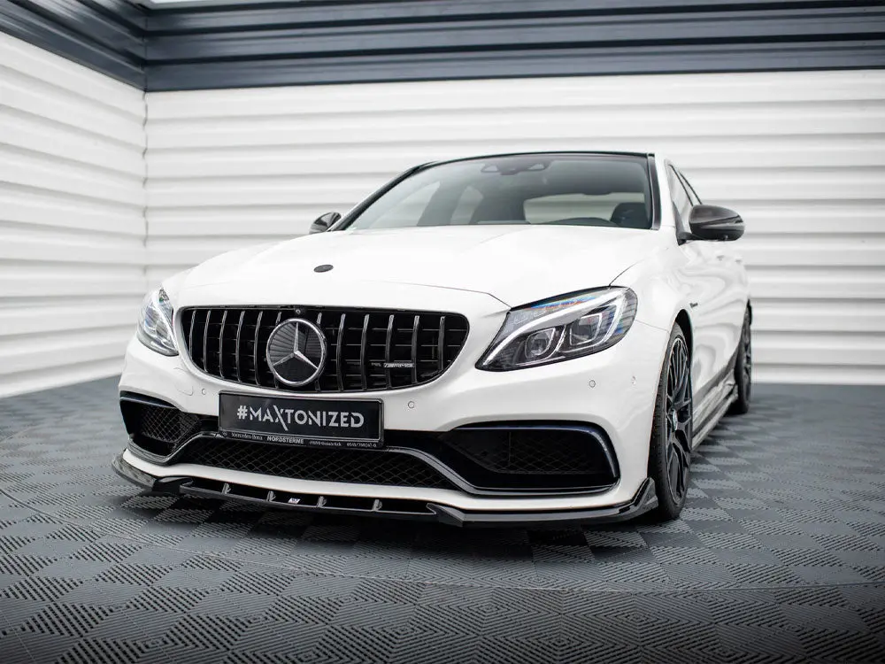 Maxton Design Front Splitter V.2 Mercedes-Amg C63 Sedan / Estate W205 / S205 2