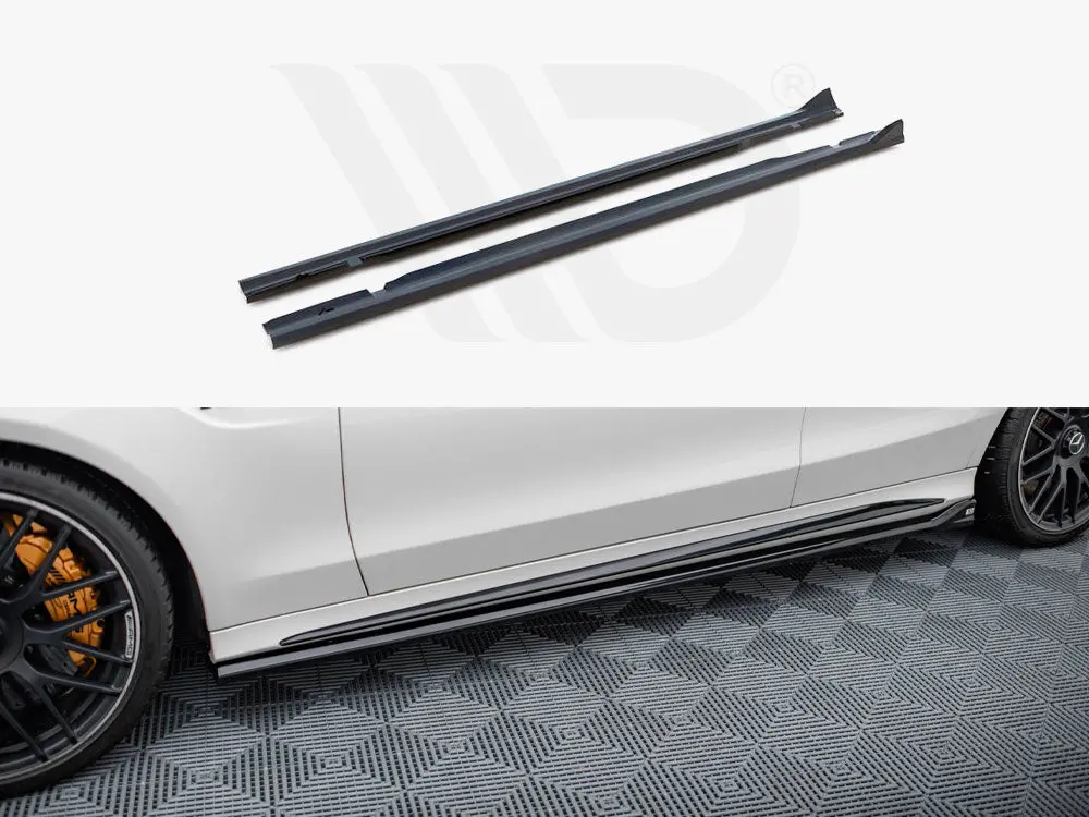Maxton Design Side Skirts Diffusers V.2 Mercedes-Amg C63 Sedan / Estate W205 / S205 1