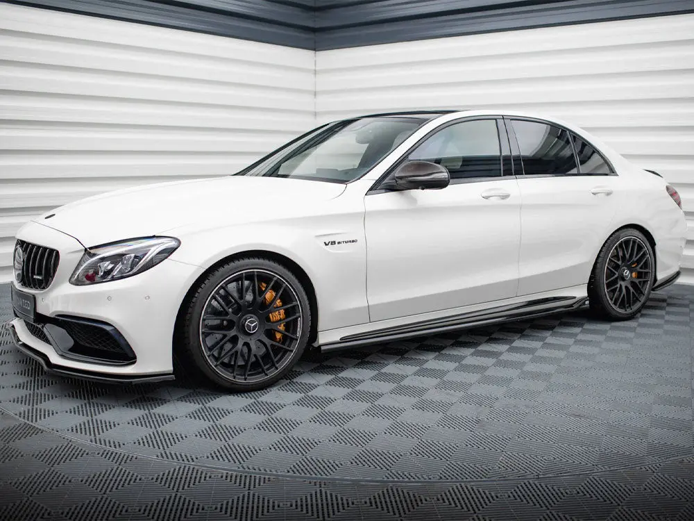 Maxton Design Side Skirts Diffusers V.2 Mercedes-Amg C63 Sedan / Estate W205 / S205 2
