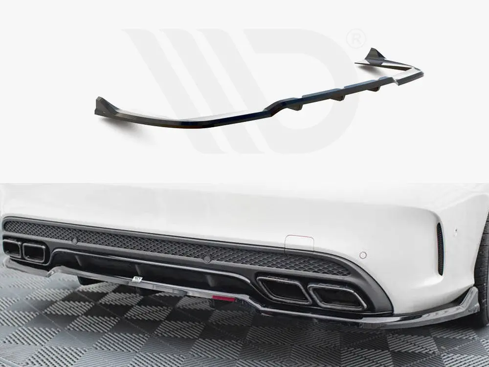 Maxton Design Central Rear Splitter (Vertical Bars) Mercedes-Amg C63 Sedan / Estate W205 / S205 1