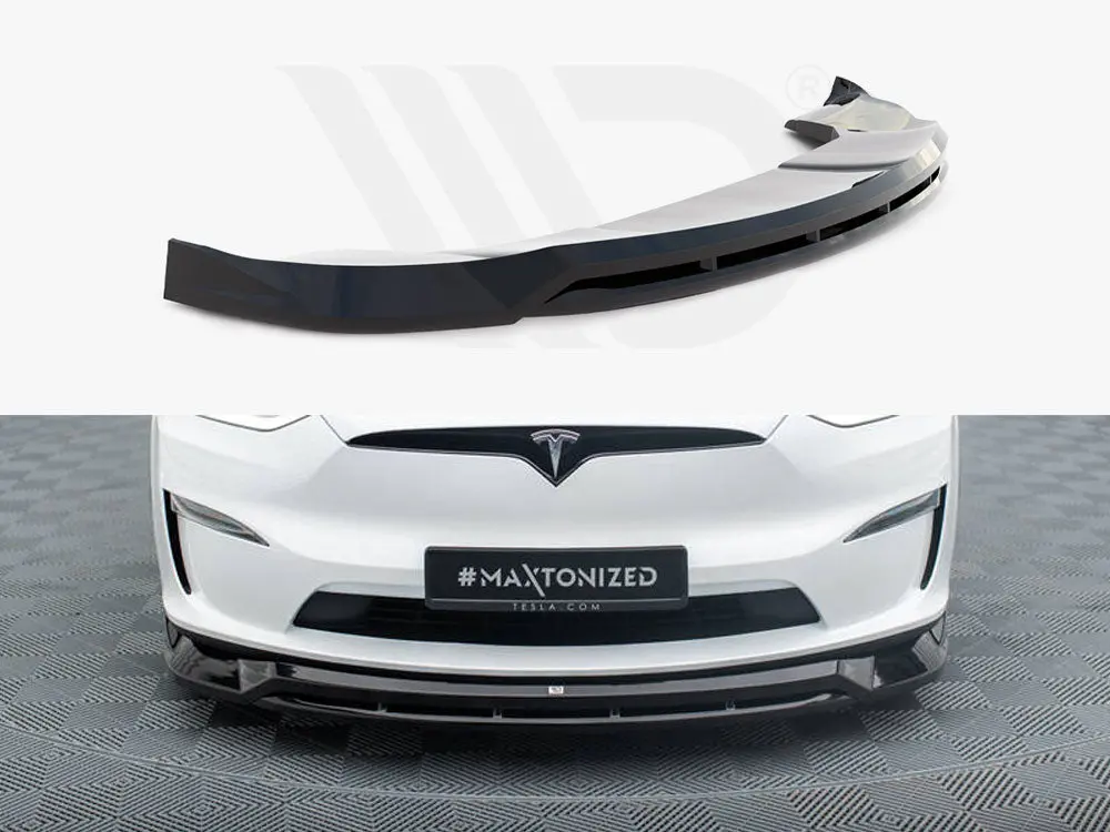 Maxton Design Front Splitter V.1 Tesla Model X Mk1 Facelift 1