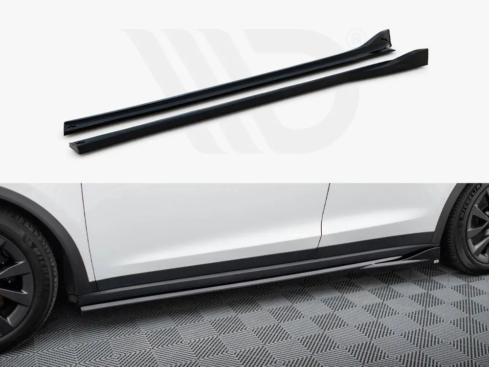 Maxton Design Side Skirts Diffusers Tesla Model X Mk1 Facelift 1