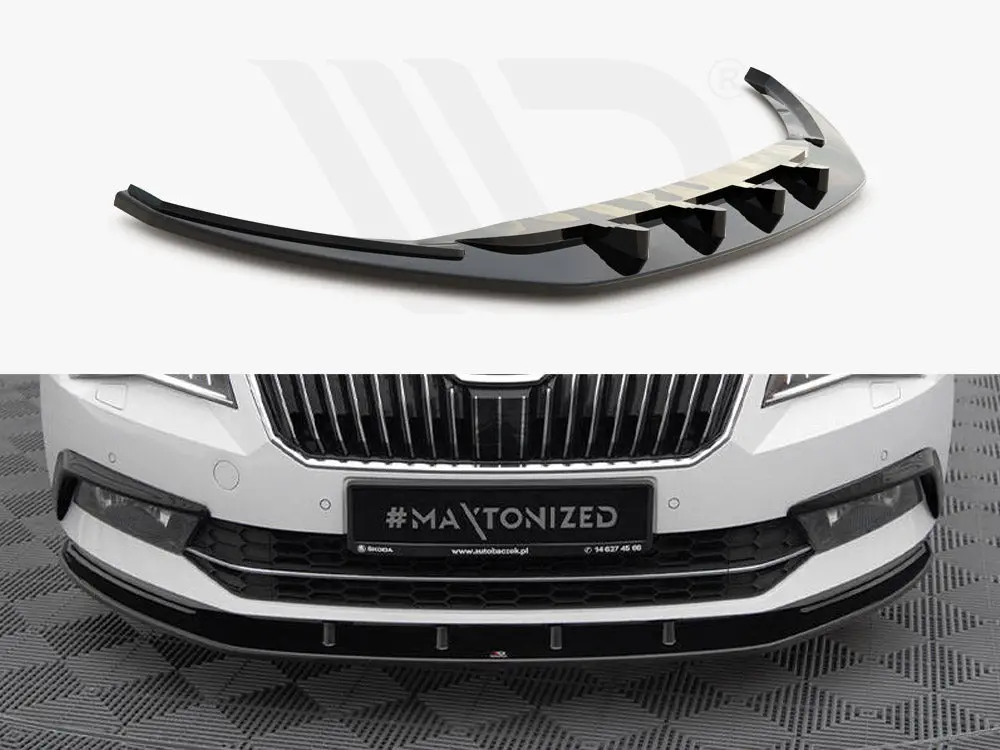 Maxton Design Front Splitter V.3 Skoda Superb Mk3 1