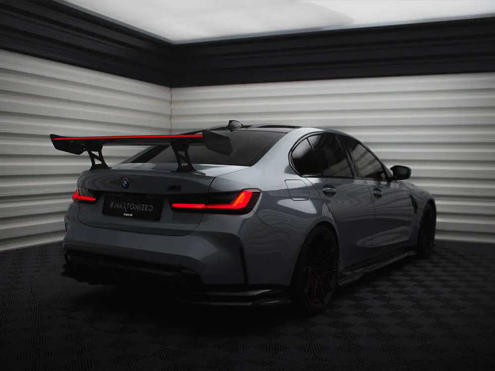 Maxton Design Carbon Spoiler With Internal Brackets Uprights + Led Bmw M3 G80 2