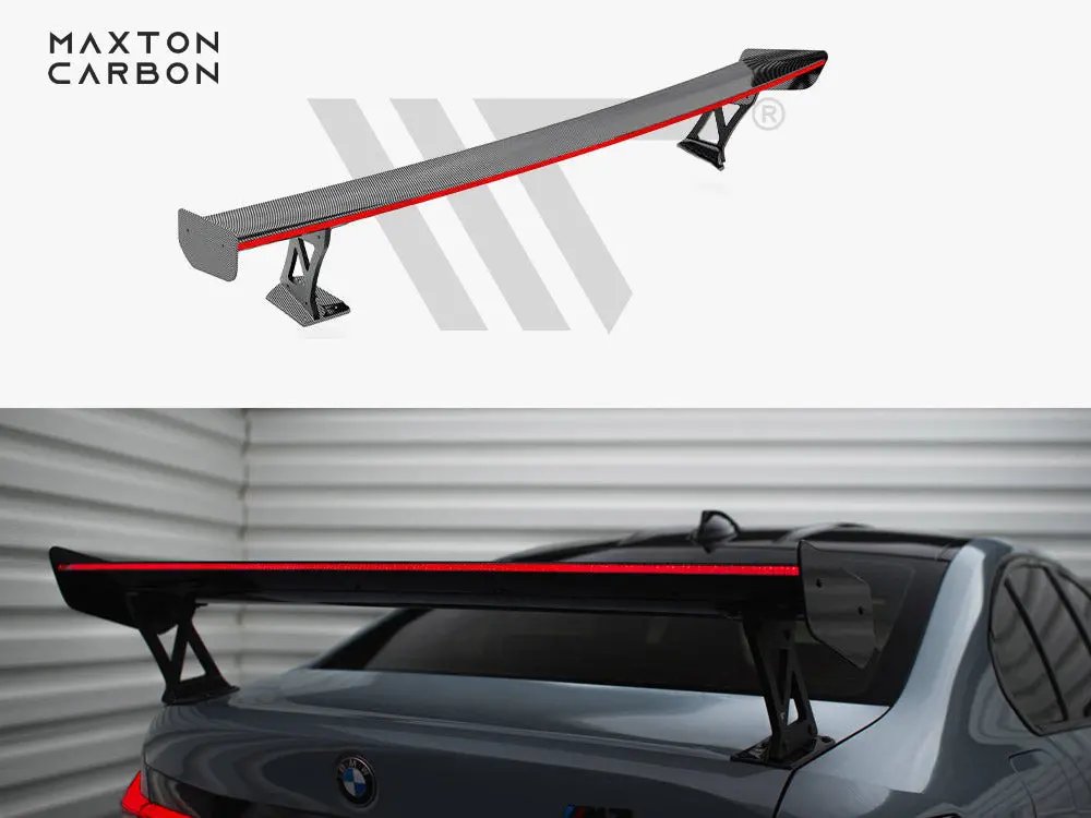 Maxton Design Carbon Spoiler With External Brackets Uprights + Led Bmw M3 G80 1