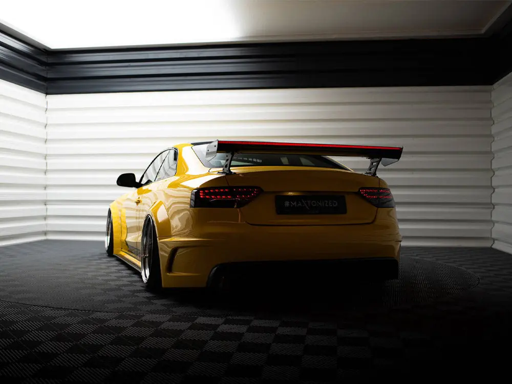 Carbon Spoiler With External Brackets Uprights + Led Audi A5 Coupe 8T 2