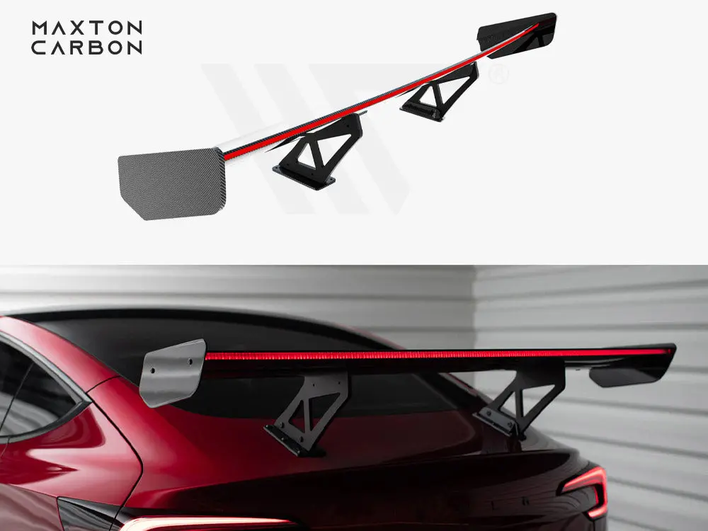 Carbon Spoiler + Led Tesla Model 3 1