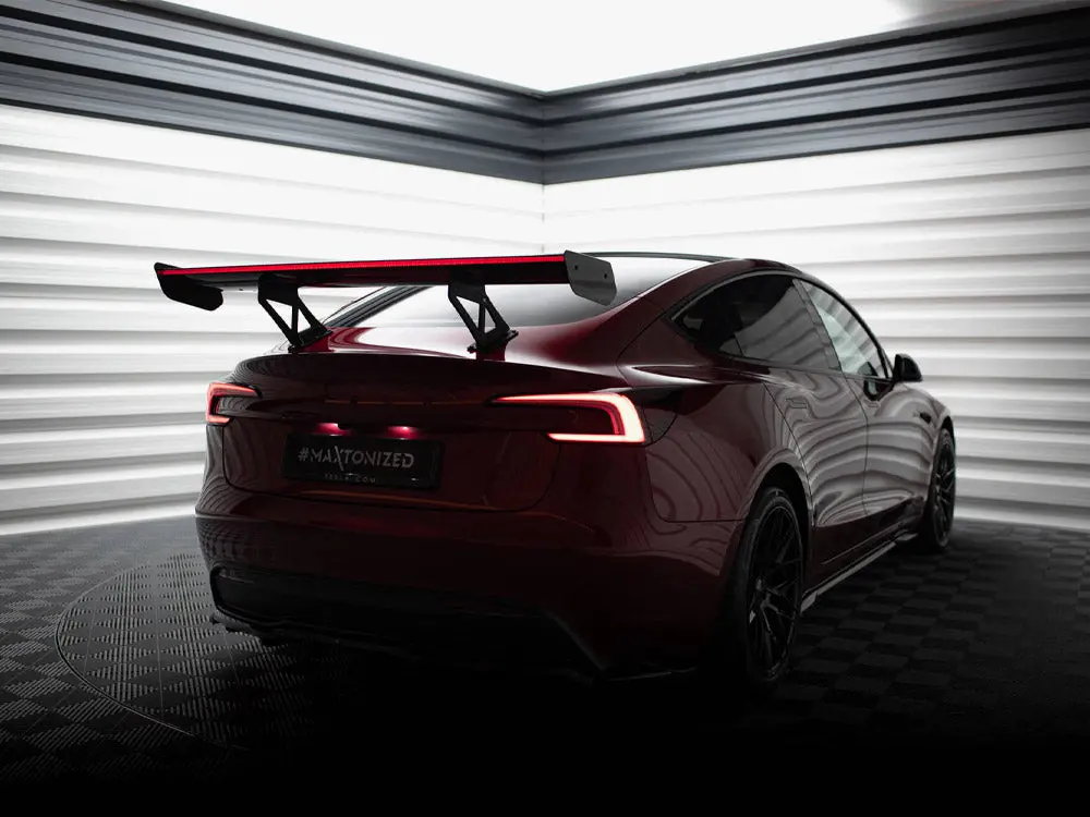 Carbon Spoiler + Led Tesla Model 3 2