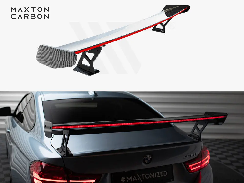 Maxton Design Carbon Spoiler With External Brackets Uprights + Led Bmw 4 F32 / 4 F32 M-Pack Coupe 1