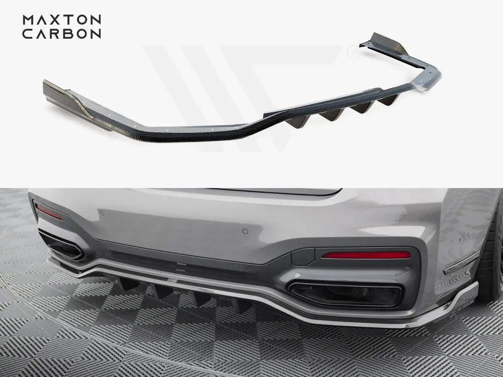 Maxton Carbon Fiber Rear Splitter Bmw 7 M-Pack G11 / G12 Facelift 1
