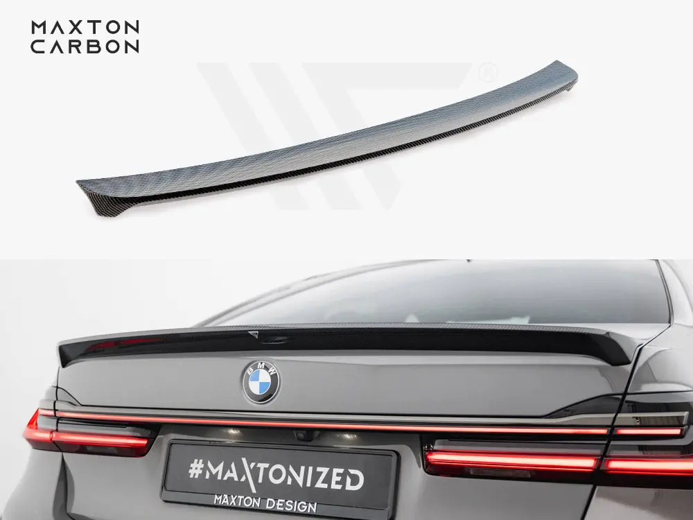 Maxton Carbon Fiber Tailgate Spoiler Bmw 7 G11 / G11 Facelift 1