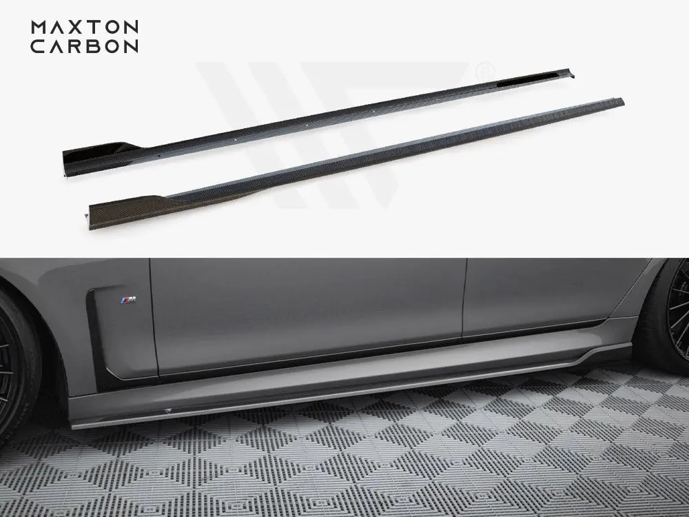 Maxton Carbon Fiber Side Skirts Bmw 7 M-Pack G11 Facelift 1