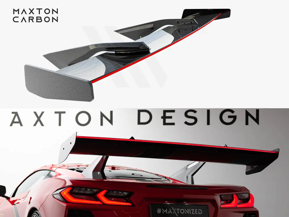 Maxton Carbon Spoiler + Led Chevrolet Corvette C8 1