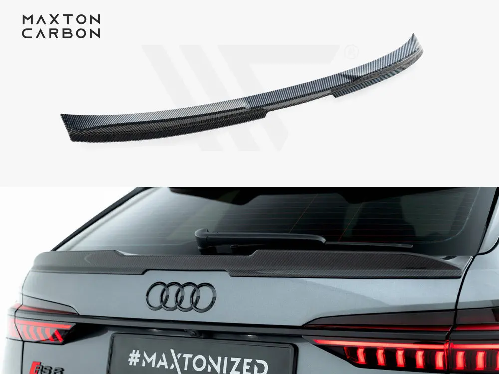 Prepreg Carbon Fiber Tailgate Spoiler (Lower) Audi Rs6 C8 1