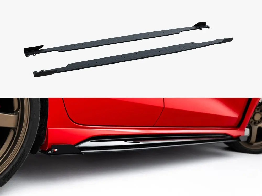 Maxton Design Street Pro Side Skirt Diffusers + Flaps Audi Rs3 Sedan 8Y Facelift 1