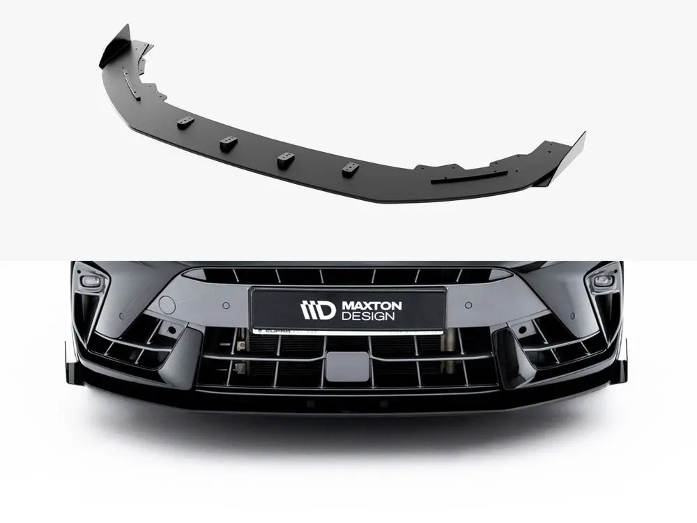 Maxton Design Street Pro Front Splitter + Flaps Cupra Leon St / Hatchback Mk1 Facelift 1