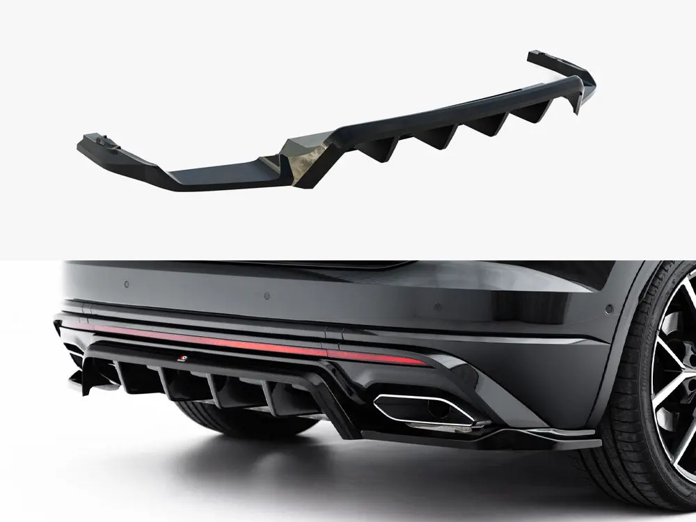 Maxton Design Rear Splitter (Vertical Bars) Volkswagen Touareg R-Line Mk3 Facelift 1