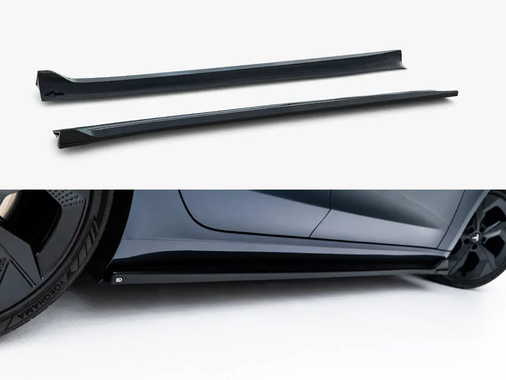 Maxton Design Side Skirts Diffusers V.2 Tesla Model 3 1