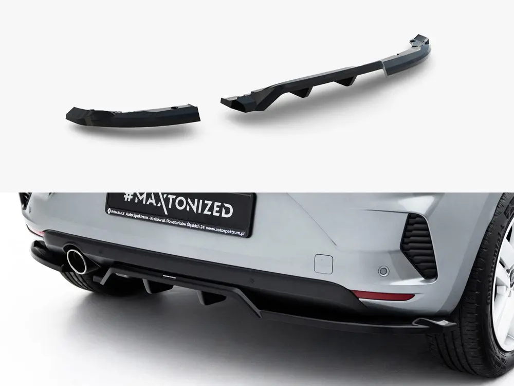 Maxton Design Rear Splitter (Vertical Bars) Renault Clio Mk5 Facelift 1